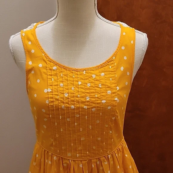 Moulinette Soeurs Anthropologie Melora Yellow Polka Dot Dress in size 2 - Picture 2 of 16